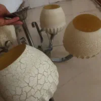 لوستر پنج شاخه استیل