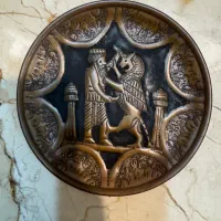 بشقاب قدیمی قلم زنی دستساز