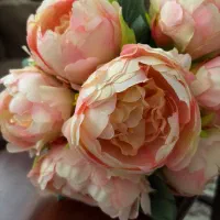 دسته گل وارداتی مصنوعی پیونی|گل مصنوعی|بروجرد, |دیوار