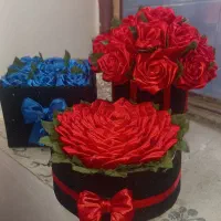 باکس های زیبای گل روبانی