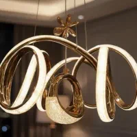 لوستر مدرن‌ وارداتی‌‌اصل کد۱۴۶  تک‌گوی‌ طلایی