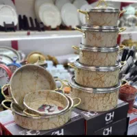 سرویس قابلمه ۱۴پارچه سنگی2600ت|ظروف پخت‌وپز|اردبیل, |دیوار