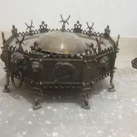 منقل برنجی  سماور زغالی برنجی  سینی مسی|کلکسیون اشیاء عتیقه|اصفهان, لاله|دیوار