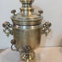 سماور زغالی برنجی ۶لیتری کلکسیونی پرمهر