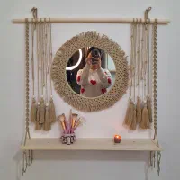 مکرومه شلف و آینه