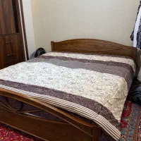 تخت خواب دو نفره چوب گردو