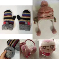 کلاه دستکش بافت قنداق فرنگی قصری بچگانه