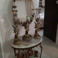 آینه شمعدان برنجی با میز