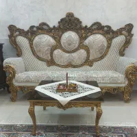 مبل سلطنتی ۹ نفره|مبلمان خانگی و میز عسلی|تاکستان, |دیوار