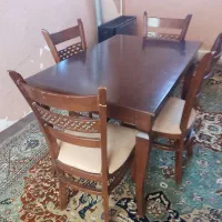 فروش میز ناهار خوری ۴ نفره|میز و صندلی غذاخوری|سرخنکلاته, |دیوار