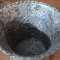 سطل فلزی قلمزنی دوره قاجار|کلکسیون اشیاء عتیقه|تهران, دروس|دیوار