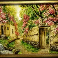 تابلو فرش باغ گیلاس آبشار|تابلو فرش|تهران, علم و صنعت|دیوار