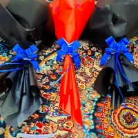 دسته گل روبانی