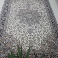 سه تخته فرش۱۲۰۰ شانه کرم تافته هزارگل گلستان کاشان|فرش|الوند, |دیوار