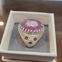انگشتر نقره یاقوت سرخ برمه..مخراج کاری و تراش|جواهرات|تهران, تهرانسر شرقی|دیوار