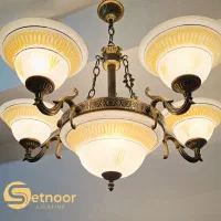 ۱ جفت لوستر ۵ شاخه لوکس و مجلل (۲عدد)