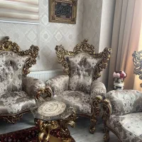 مبل سلطنتی ۹ نفره با میز|مبلمان خانگی و میز عسلی|صوفیان, |دیوار