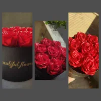 باکس گل روبانی 8 شاخه