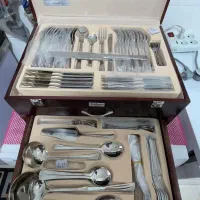 سرویس قاشق‌وچنگال Unique طرح ناخونی 18نفره|ظروف سرو و پذیرایی|کنارک, |دیوار