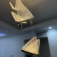 لوستر سقفی مدرن بلند پروانه  کریستالی|لوستر و چراغ آویز|تهران, چیتگر جنوبی|دیوار