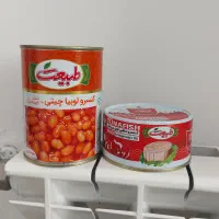 کنسرو ماهی و لوبیا