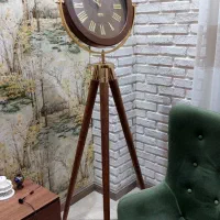 ساعت ایستاده پایه چوب گردو