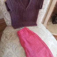 بافت ژیله وشلوارک لنین