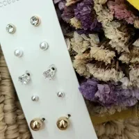 گوشواره های سنگ و مروارید|بدلیجات|تهران, درختی|دیوار