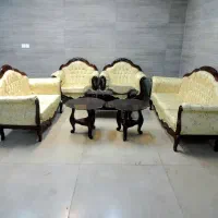 مبل کلاسیک فندوقی با کاور و جلومبلی|مبلمان خانگی و میز عسلی|اصفهان, خانه اصفهان|دیوار