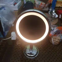 آئینه آنتیک ذره بین دار دورچراغ دار