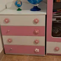 سرویس کامل اتاق خواب سفید صورتی دخترانه۲۵ تومن