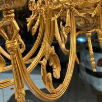 لوستر سلطنتی دوطبقه ۱۵ شاخه|لوستر و چراغ آویز|کرج, کوی کارمندان شمالی|دیوار