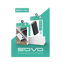 پاوربانک فست شارژ sovo با گارانتی همراه هدیه