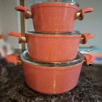 ست ۷ پارچه ی قابلمه چدن نچسب|ظروف پخت‌وپز|کیش, |دیوار