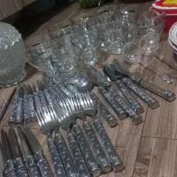 استکان،قاشق چنگال وچاقو،شکلات خوری،بشقاب|ظروف سرو و پذیرایی|رشت, شهرک قدس|دیوار