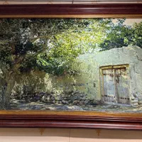 تابلو فرش دستباف منظره باغ گردو خیره کننده