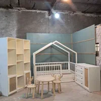 سرویس خواب کودک  چوب و رنگ مدل کلبه ارامش|تخت و سرویس خواب|مشهد, نوید|دیوار