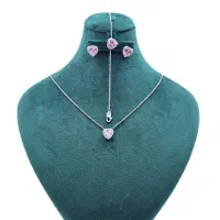 نیم ست نقره زنانه مدل قلب BS115 با قیمت 4950000 تو