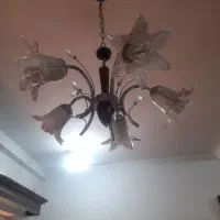 لوستر پنج شاخه بسیارزیبا در شهر سنگر|لوستر و چراغ آویز|سنگر, |دیوار