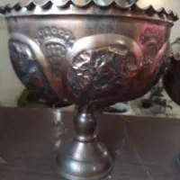 ظرف پذیرایی مسی قلم کاری|صنایع دستی و سایر لوازم تزئینی|اصفهان, ارغوانیه|دیوار