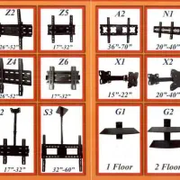 پایه تلویزیون یابراکت از۱۷تا۱۰۵اینچ محافظ صفحه