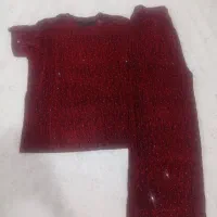 تاپ و شلوار لمه نگین دار