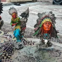 مجسمه سرخ پوست و شیر زیبا