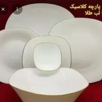 سه سرویس چینی لب طلا26پارچه نو