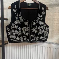 جلیقه/ وست های تماما کار دست با دوخت محکم و مخفی