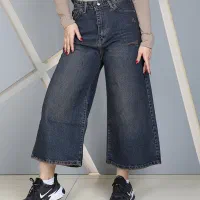 دو عدد شلوار واید بگ مشکی سایز ۳۶ تا ۴۸