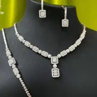 سرویس نقره روکش طلای سفید همراه ساعت نقره لوکس|بدلیجات|تبریز, |دیوار