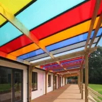 اجرای سقف شیروانی پلی کربنات بارن گیر|عمده‌فروشی|کاشان, شهرک خاتم الانبیا (مسکن ملی کاشان)|دیوار