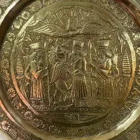 دیوارکوب ،سینی قلم زنی کار دست  قدمت ۵۰ سال|کلکسیون اشیاء عتیقه|تهران, شمس‌آباد|دیوار