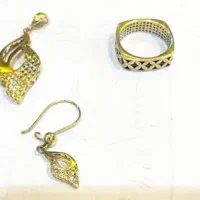 گوشواره انگشتر طلا ۷درصد